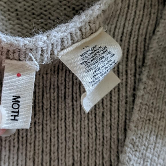 Anthro Moth Converging Roads Ruffle Sweater Dress - Picture 13 of 15